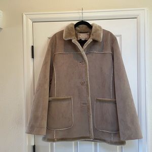 Mulberry Street Tan Jacket W Faux Sterling Suede